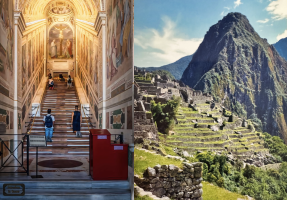 Scala santa in Rome & Peru landscape